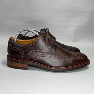 Paraboot Cousu Derby‎ Men's Size 8.5 Brown Leather Wing Tip Goodyear Dress Shoes